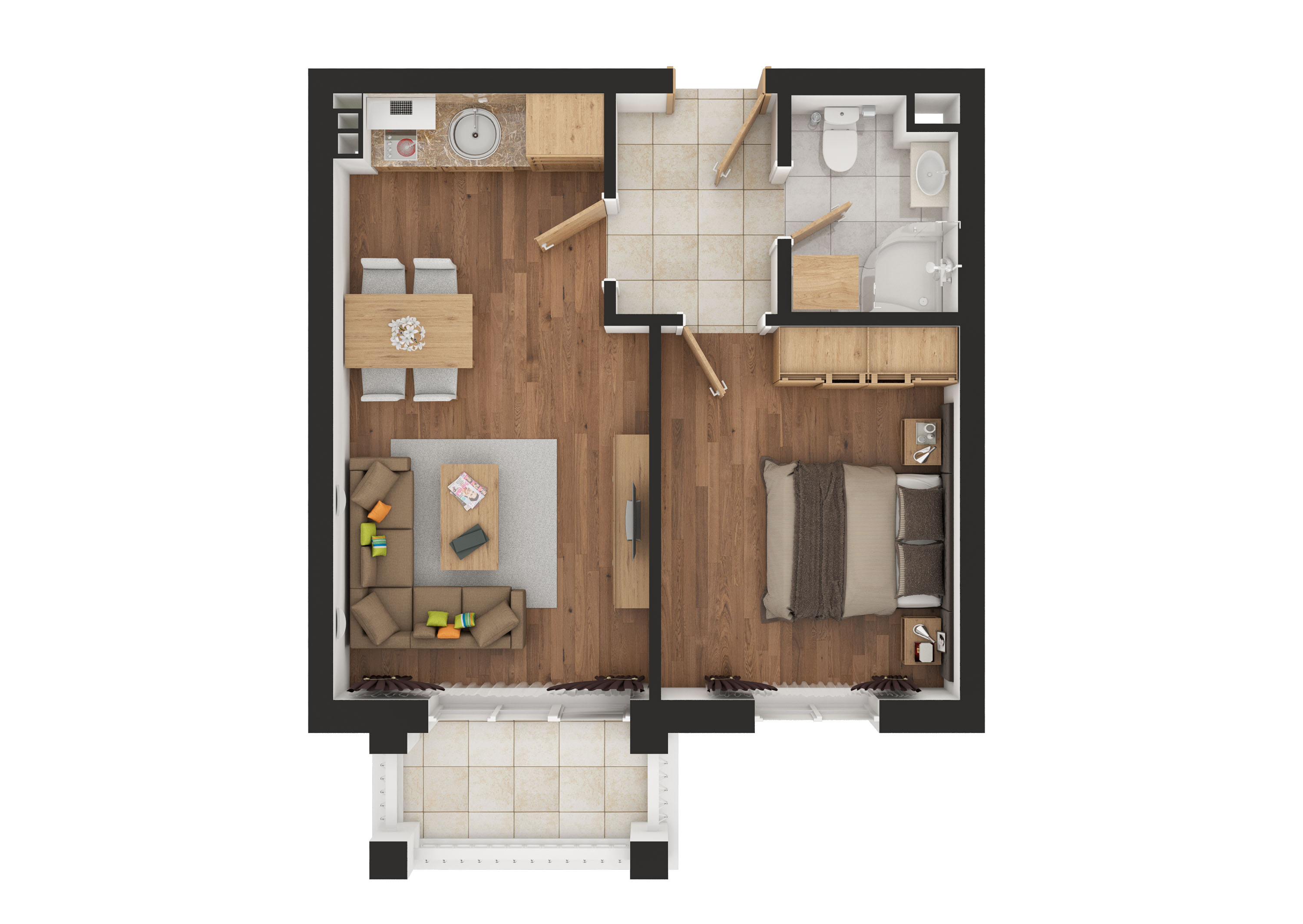 For Sale: New Complex! One-bedroom apartment in Emilia Romana Park